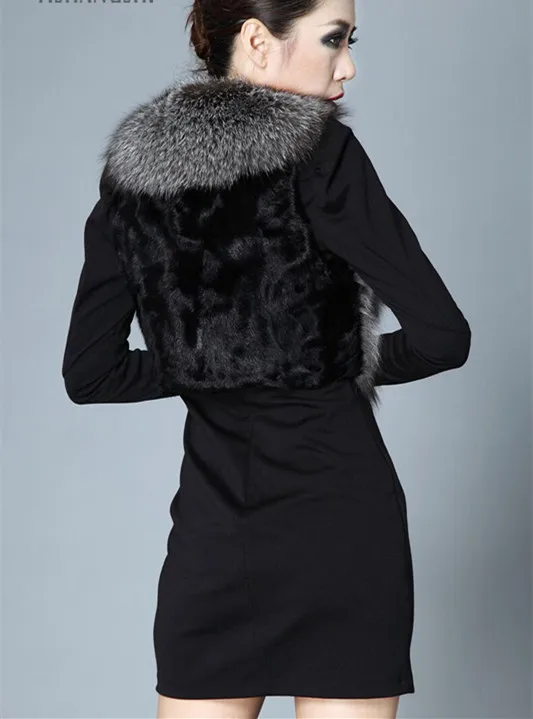 Casaco Pele Feminino, Женская Осенняя короткая жилетка из искусственного меха, пальто, женские куртки без рукавов, меховой жилет, плюс размер, Vetement, жилет из лисьего меха, V496
