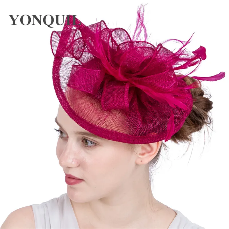 Fashion Magenta Sinamay Wedding 