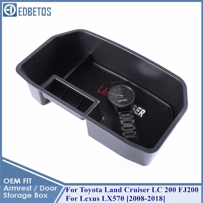 For Toyota Land Cruiser LC 200 FJ200 and Lexus LX570 Center Console Storage Box Armrest Box Organizer Accessories 2008-2018