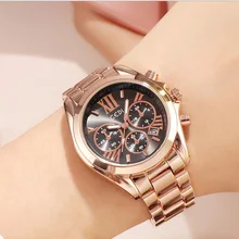 Women Watches Stainless Steel Waterproof Calendar Business Clock Female LuxuryQuartz Wrist Watch Bracelet Relogio Feminino