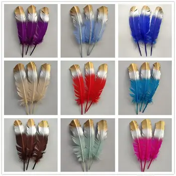 

Wholesale 100PCS 12 Colors 25-30 CM/10-12 inch Natural Turkey Feathers For Wedding Christmas Decoration