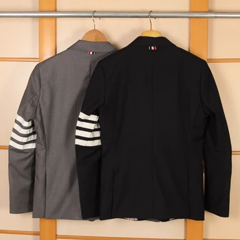 

fashion TB brand Thom blazers men slim fit England style suits mens smart casual jacket for male spring wool coat korea ins