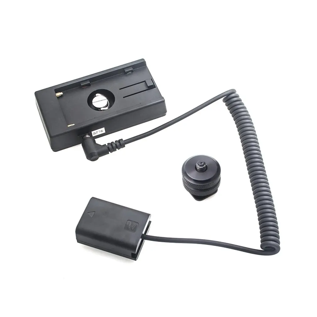 

Power Adapter NP-F970 to NP-FW50 Dummy Battery Mount Plate Adapter Spring Cable Power Supply and Accessories for Sony