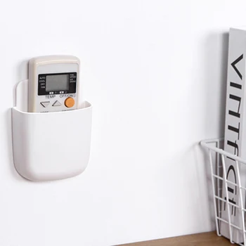 

Free Punching Wall Suction Wall Hanging Remote Control Storage Box Living Room Bedroom Mobile Phone Rack Home Storage