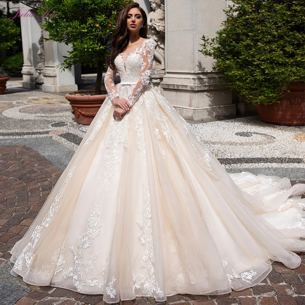 plus size wedding dresses Julia Kui Sweetheart Neckline Luxury Ball Gown Wedding Dress With Delicate Appliques Off The Shoulder second hand wedding dresses