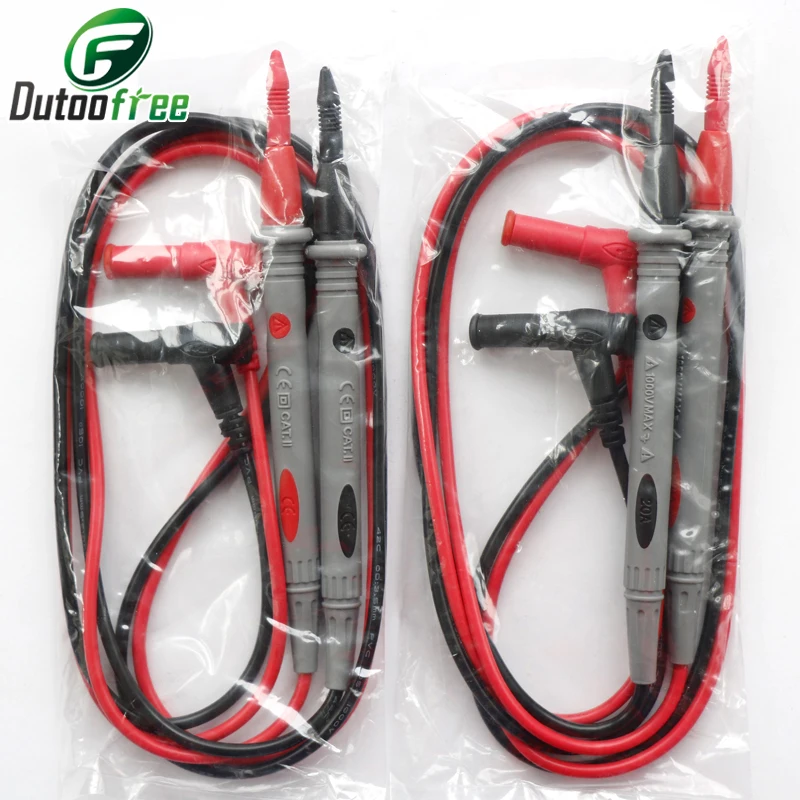 4 unids/lote Multimetros del multímetro de la prueba lleva sondas Cooper cables Cable de la sonda para AC DC LCD multímetros digitales