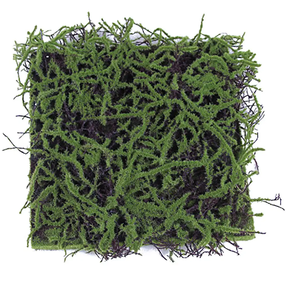 Квадратный симулятор мха для сада декоративные растения газон зеленая трава декор для микро-ландшафта 40*40 см - Цвет: Оливковый
