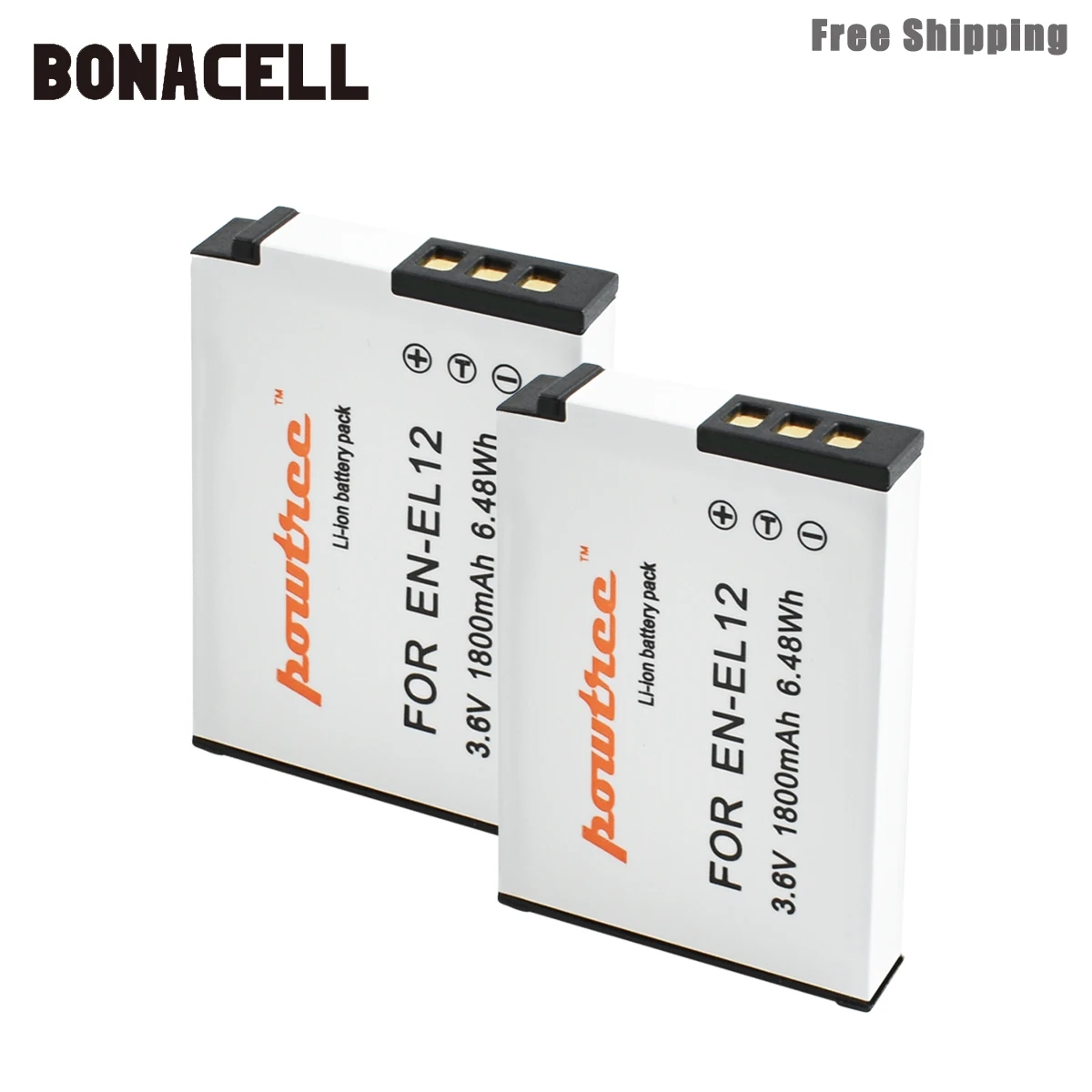 Bonacell 1800 мАч EN EL12 батарея для Nikon CoolPix S610 S610c S620 S630 S710 P300 P310 P330 S6200 S6300 S9400 S9500