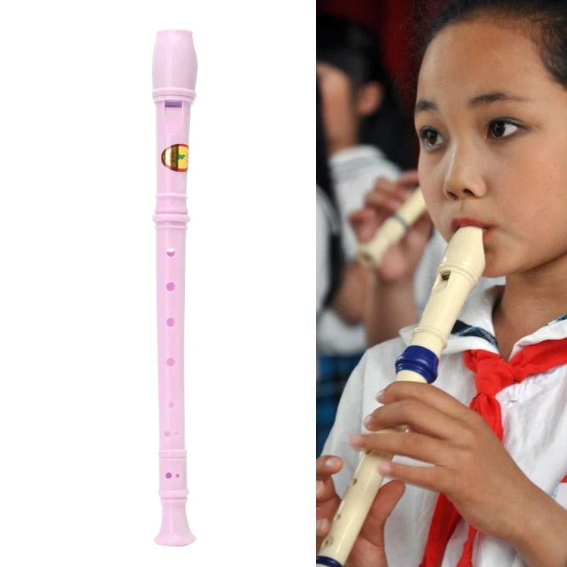 

Plastic Musical Instrument Soprano Recorder Long Flute 8 Holes W91C