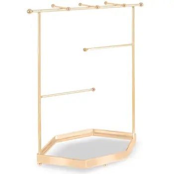 

Jewelry Storage Box with Frame Base, Bracelet and Necklace Hook, Ring Tree, Earring Holder.