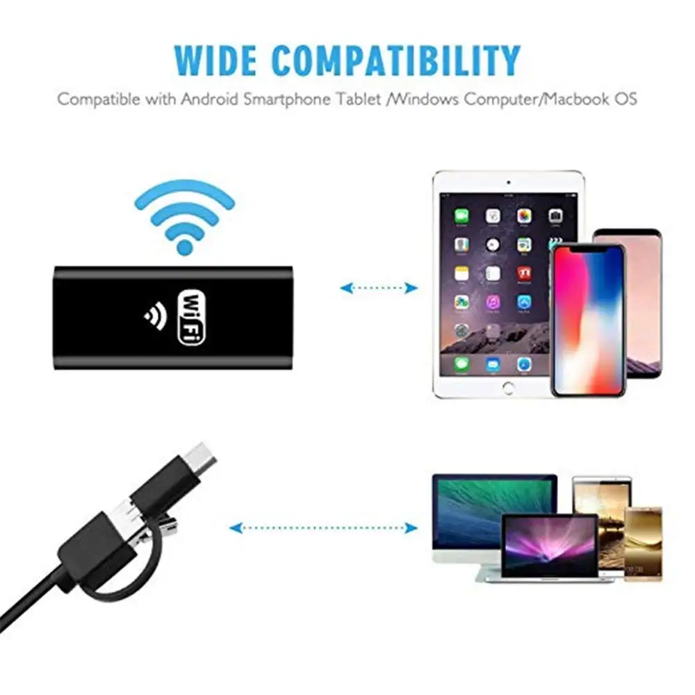 Wireless WiFi 5.5mm Ear Endoscope Video HD 720P Medical Safety Waterproof Camera IPhone Android Otoscopes Endoscopy and Windows