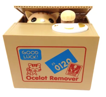 

Cute Stealing Money Cat Stealing Money Piggy Bank Children Cartoon Cat Electric Piggy Bank Gift Huchas Dinero Home GardenBE50MB