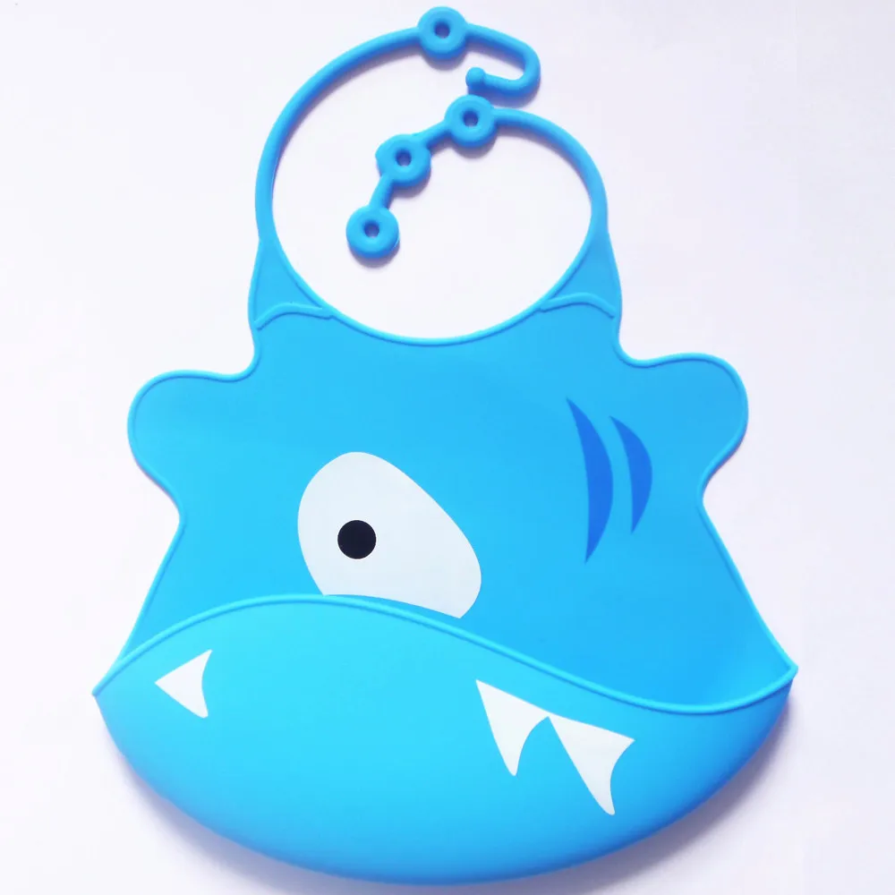  2020 Baby Bibs Baby waterproof bib white Silicone Waterproof Bib with Pockets Baby Newborn Cartoon Aprons Silicone saliva bib