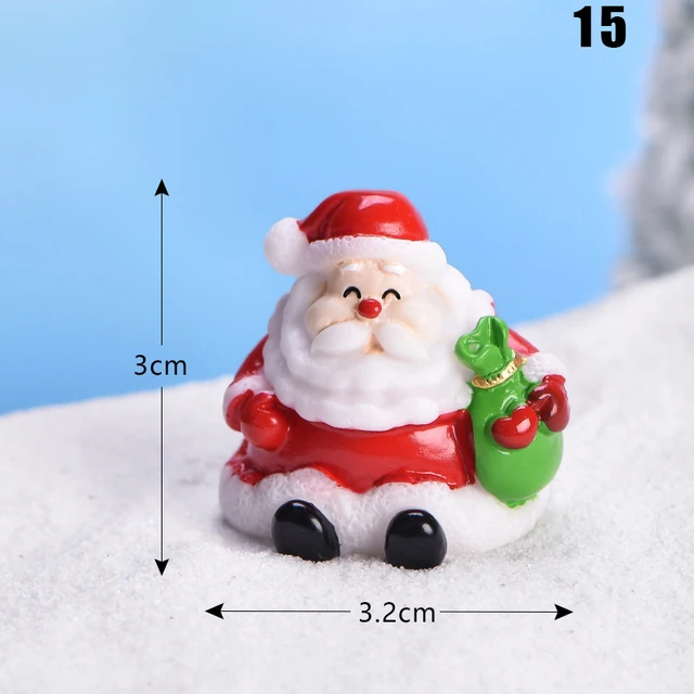 3*4cm Mini Santa Claus Figurines Miniature Christmas Decorations Home  Garden Tabletop Santa Claus Figure Ornament Christmas Gift