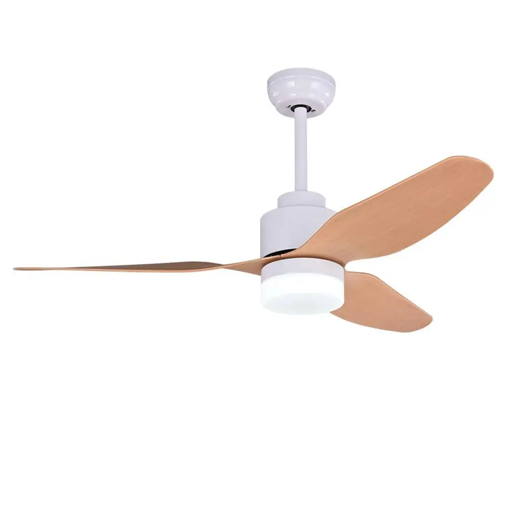 

47Inch Modern Ceiling Light with Fans Remote Control Vintage ABS Blades Three Speeds for Living Room Bedroom Restaurant