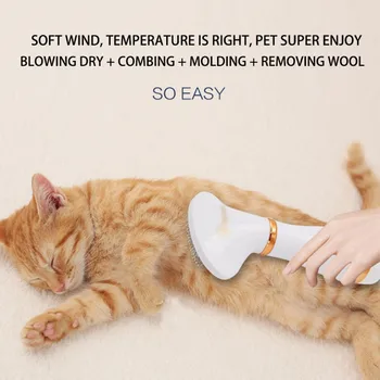 

2-In-1 Portable Dog Dryer Dog Hair Dryer And Comb Brush Pet Grooming Cat Hair Comb Dog Fur Blower Low Noise