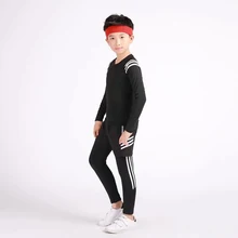 Новые детские комплекты термобелья теплая зимняя сухой Tech с эластичной резинкой для мальчиков, костюмы для девочек с длинным рукавом теплые кальсоны термо