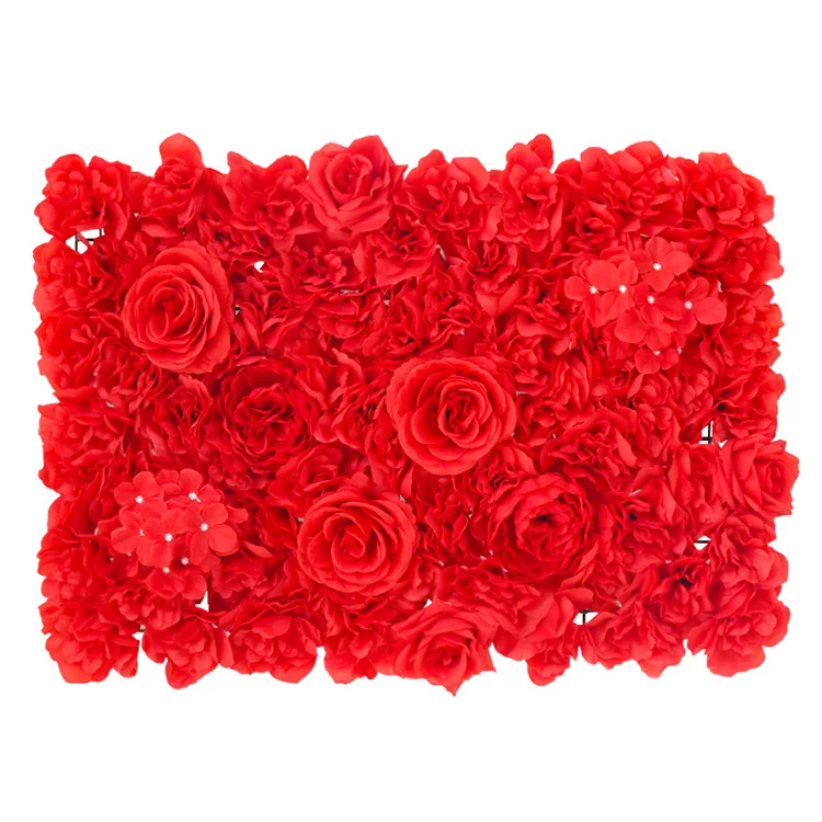 26 цветов шелк искусственный цветок розы настенные вечерние украшения висят на стену коврик с цветами романтические для Свадебные фоновые декорации - Цвет: as photo 17