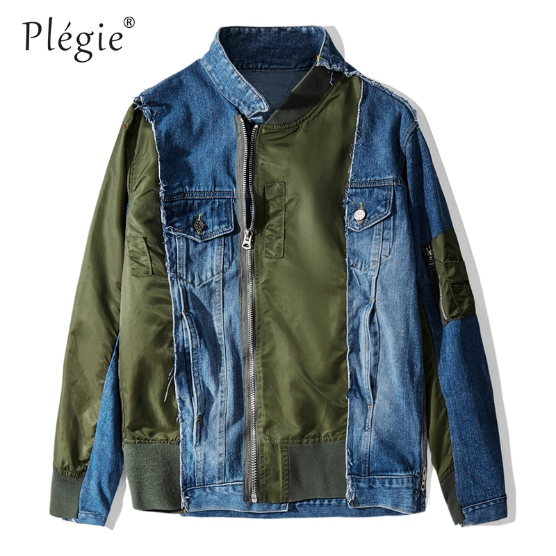 mens denim jacket with zipper front