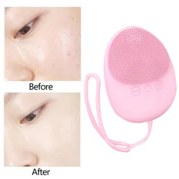 

Mini Facial Cleansing Electric Massage Brush Silicone waterproof skin care tools pore cleaner Silicone Cleaner Skin Care Tool