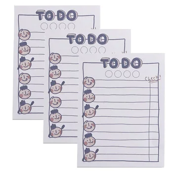 

3PCS Small Adorable Plan Books Portable Notepads Creative Planners Memo Pads Stationery Note Papers for Office School Daily Use