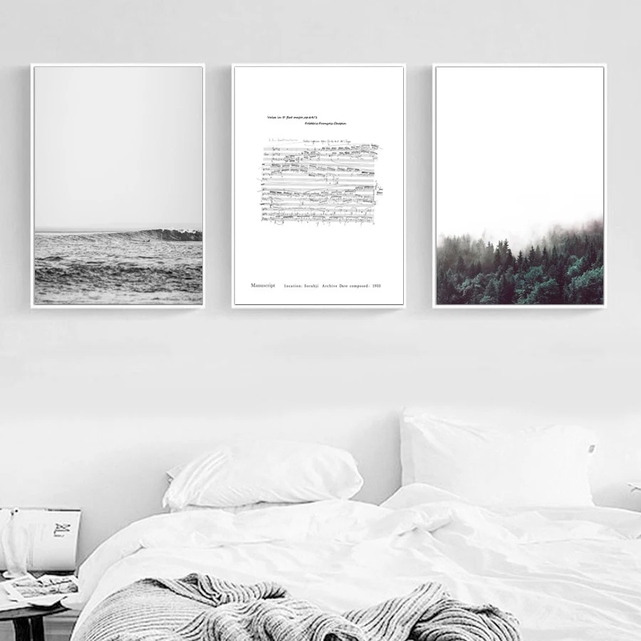 2019 Nordic Black White Forest Sea Poster Prints Paintings Wall Art Picture Home Decoration For Bedroom Living Room From Cczone 35 74 Dhgate Com