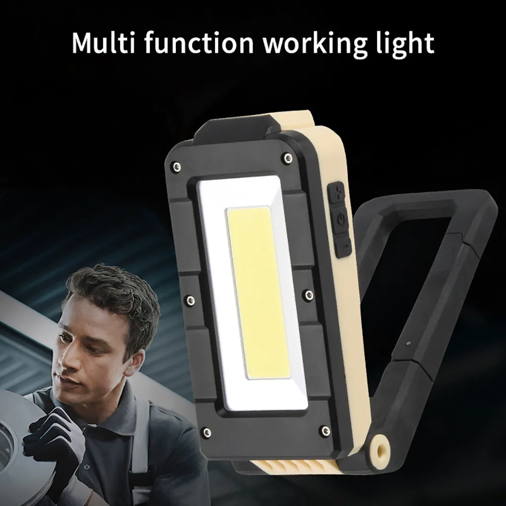 Portable COB led work light bar Rechargeable Magnetic Lamp Folding Inspection Torch powerful light Lightweight Camping Lantern#4