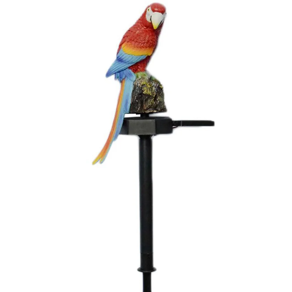 

Decoration Lawn Lamp Portable Resin Outdoor Solar Powered Parrot Shape Road Night Craft Energy Saving LED Waterproof Landscape