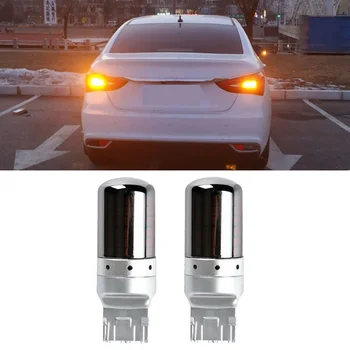 

Parts Turn Signal Light Car Auto Amber 12V DC Chrome silver Super bright