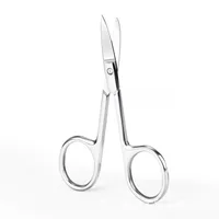 LIZY 3.5mm Thickness Eyelash Scissors Stainless Steel Small Scissors for Cuticula Scissors for Nails Manicure with A Curve 2