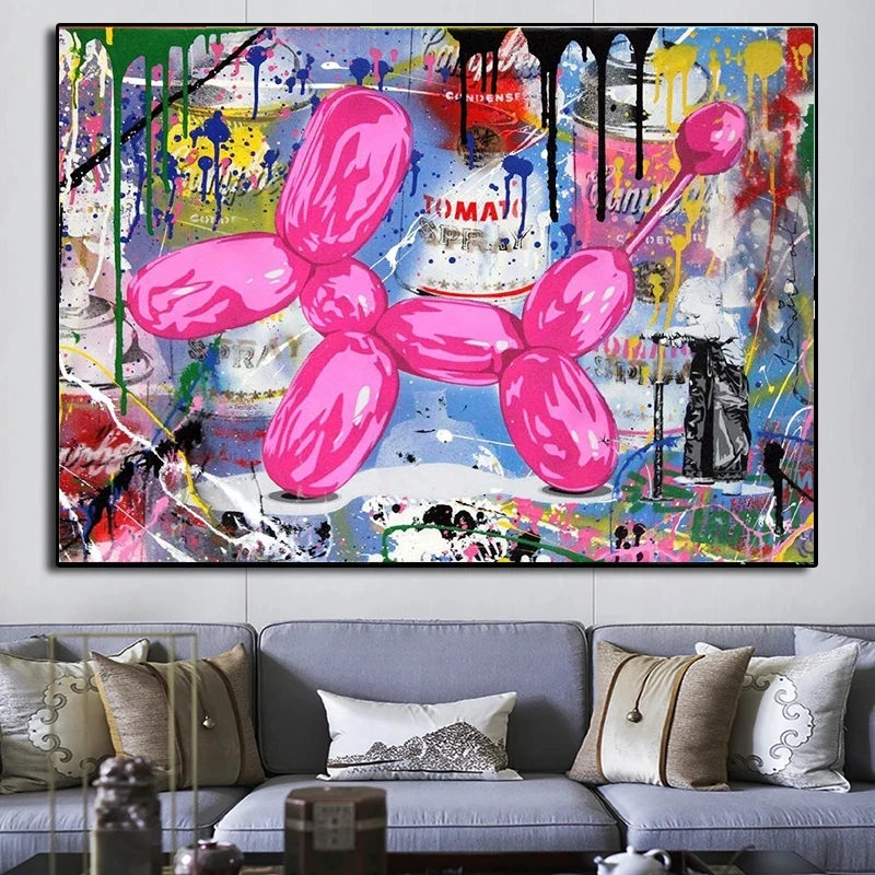 

Graffiti Painting Cartoon Pictures Posters and Prints Canvas Paintings Wall Art Pictures for Living Room Home Decor