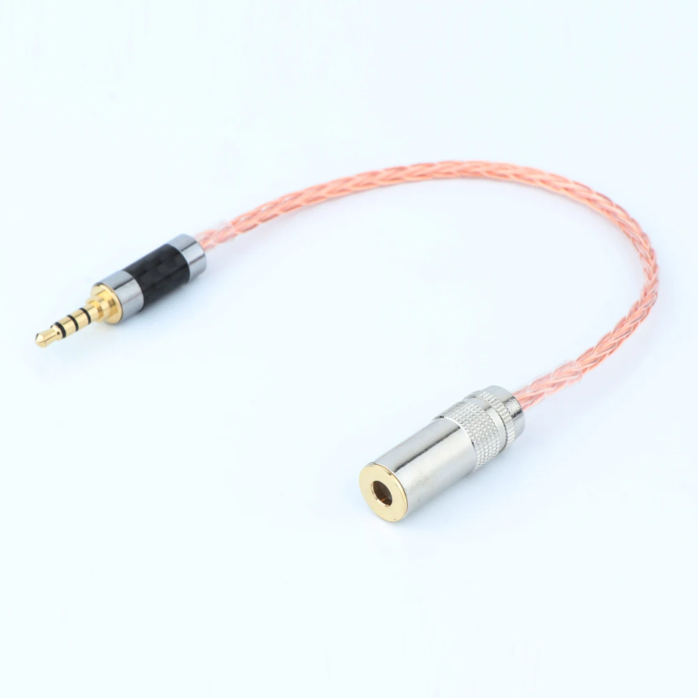 Preffair 10 cm OCC Kupfer geflochtenes Audiokabel 3,5 Stecker auf 4,4 Buchse Adapter für MP3-Musik-Player – Detail 3