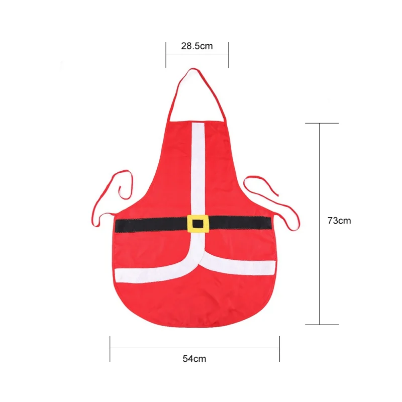 New Year Santa Claus Christmas Apron Decor For Home Kitchen Dinner Party Festive Red Cloth Adult Pinafore Christmas Decor