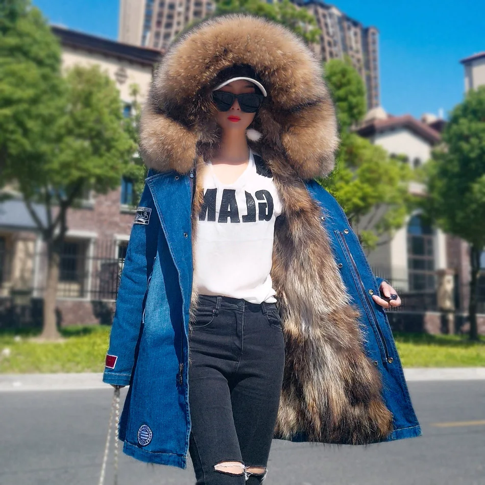 MAOMAOKONG Fur coat New Real Fox Fur 