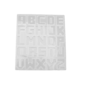 

Pixel Letters Epoxy Resin Casting Mold Alphabet UV Silicone Mold DIY Kids Handmade Crafts Making Tools