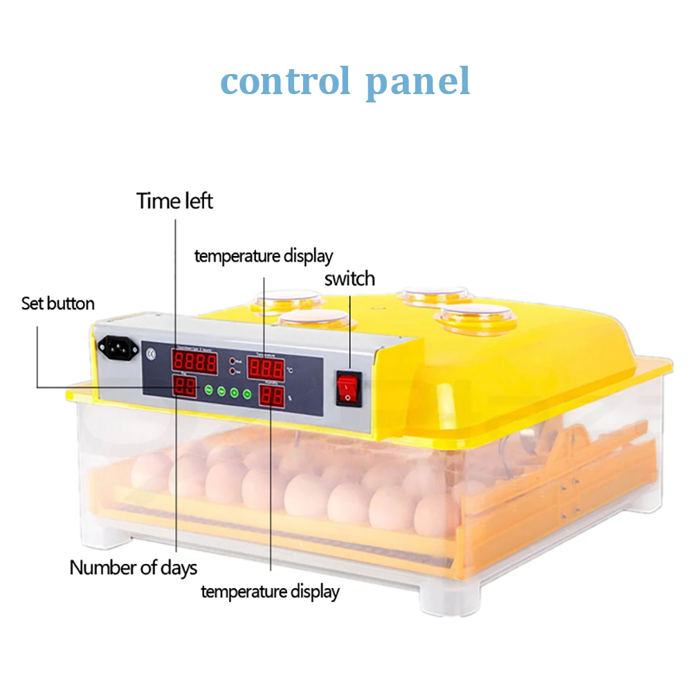 

New Automatic Incubator 48 Eggs Mini Incubator Poultry Equipment Egg Turner Hatching Incubators For Sale