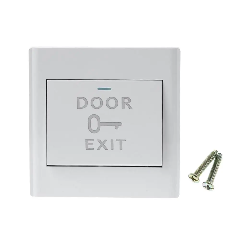 

White Plastic Door Exit Button Electronic Door Lock Sensor Release Push Switch for Security Access Control System Supplies