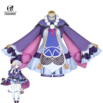 

ROLECOS Genshin Impact Qiqi Cosplay Costume QIQI Cosplay Game Genshin Impact Costume Dress Zombie Suit Women Halloween Full Set