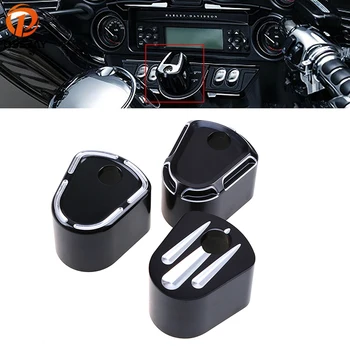 

POSSBAY Aluminum Motorcycle Cut Ignition Switch Cover for Harley Davidson Touring Street Road Glide Scooter Switch Covers