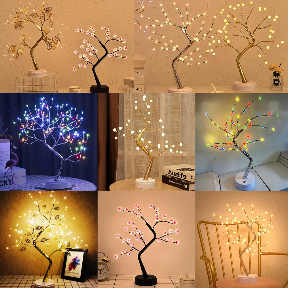 Сенсорный переключатель DIY искусственный светильник лампа для дерева LED