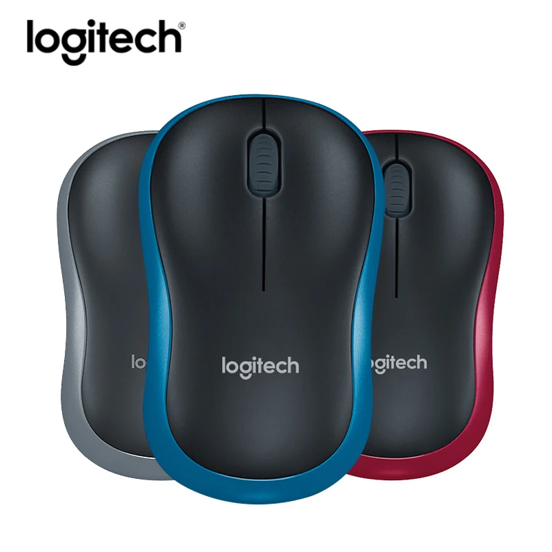 Logitech-ratón inalámbrico M186 con 1000dpi, 2,4 ghz, para oficina, Pc/portátil, Windows, ratón de Mac nanoreceptor Usb