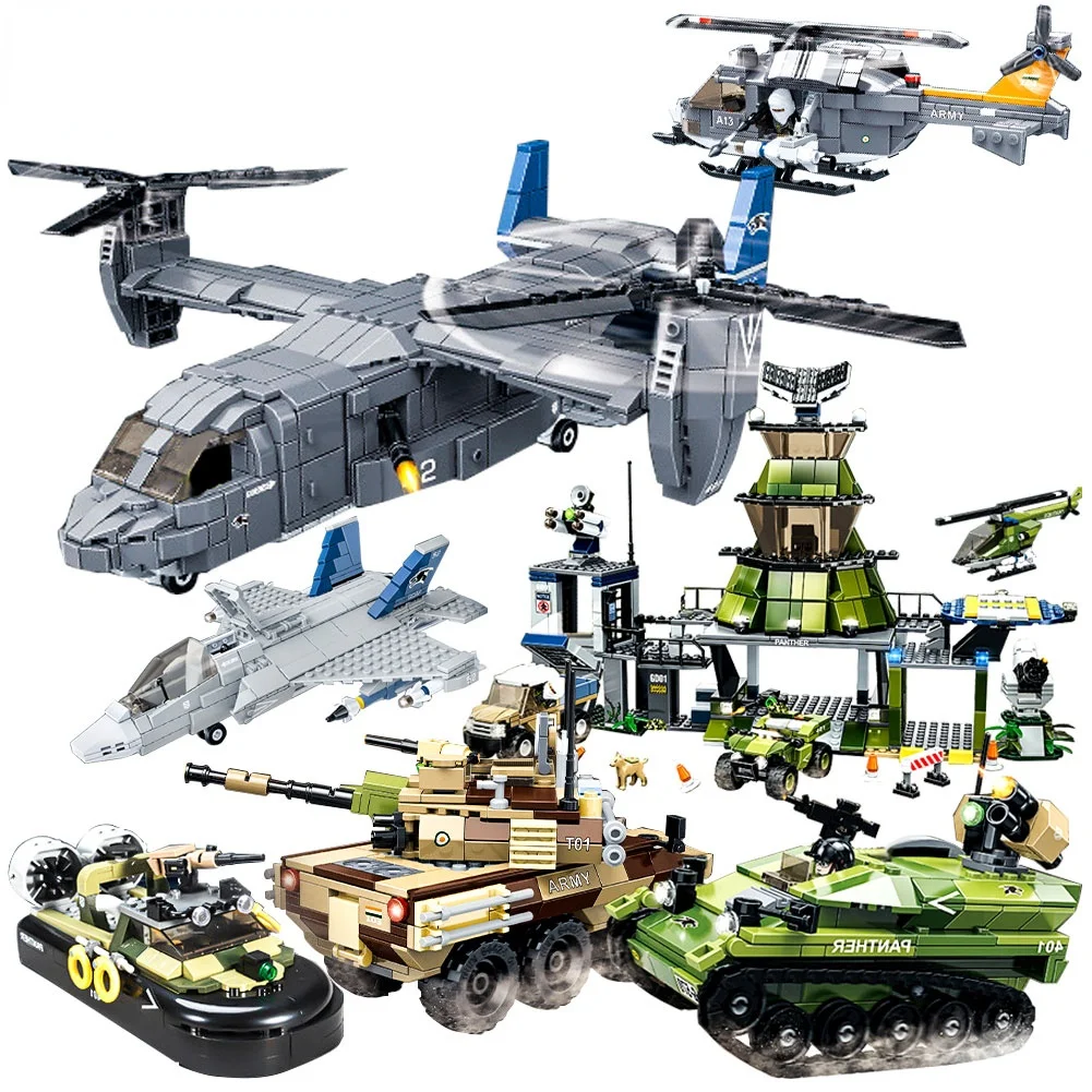 Scout Car Helicopter Tank Fighter Building Blocks Moc Game Military Bricks Armed Soldiers For Boys Toys Birthday Gifts | Игрушки и хобби