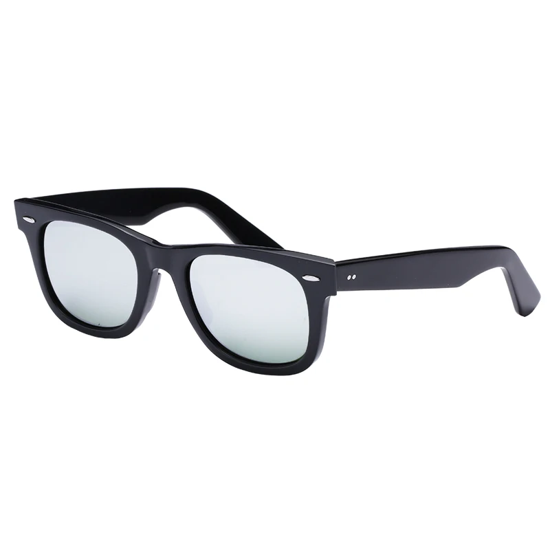 Мужские и женские солнцезащитные очки со стеклянными линзами, роскошные брендовые дизайнерские солнцезащитные очки для вождения, мужские и женские очки, элегантные женские квадратные очки UV400 - Цвет линз: silver
