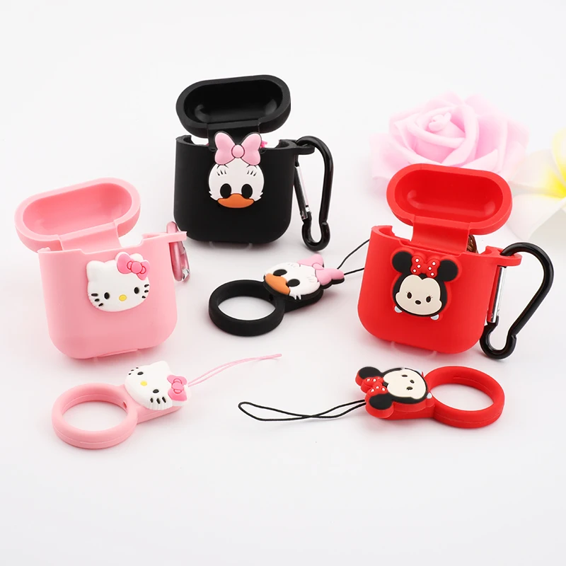 Мультфильм hello kitty силиконовый чехол для Apple гарнитура для airpods мягкий чехол для Air Pods I10 Tws коробка для наушников сумки аксессуары