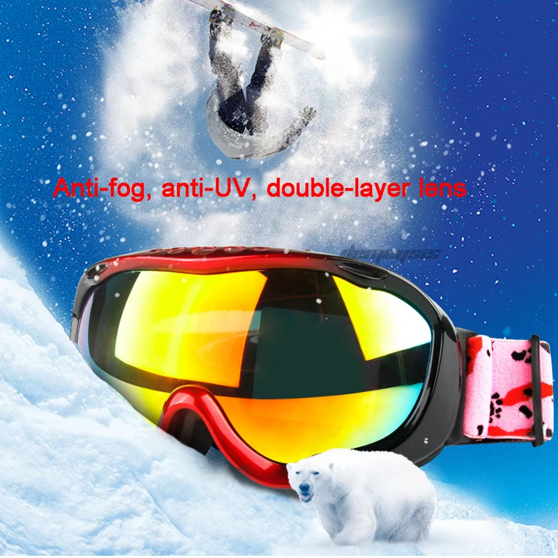 Winter Outdoor Skiing Eyewear UV Protection Snowboard Sunglasses Goggles Skating Snowmobile Glasses Anti-fog Skiing Glasses