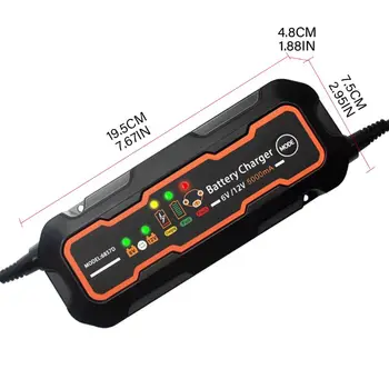 

Car Intelligent Repair Lead-acid 110V/220V Battery Charger Automatic Maintainer Charging Multipurpose for Automobile