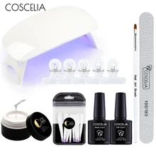 COSCELIA 6 Вт лампа, Сушилка для ногтей Светодиодная лампа для маникюра Набор гель для ногтей стекловолокно удлинитель волоконные наконечники для ногтей маникюрные инструменты арт наборы для ногтей