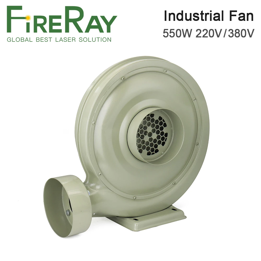 Fireray 550W 220V 380V Exhaust Fan Air Blower Centrifugal for CO2 Laser Engraving Cutting Machine Medium Pressure Lower Noise