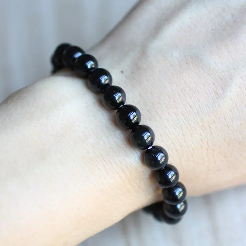 Beaded Bracelet 8mm Natural Stone Lava Tiger Eye Black Onyx Matte Healing Beads Bangle Stretch Charm Yoga For Women Men Jewelry - Image 6