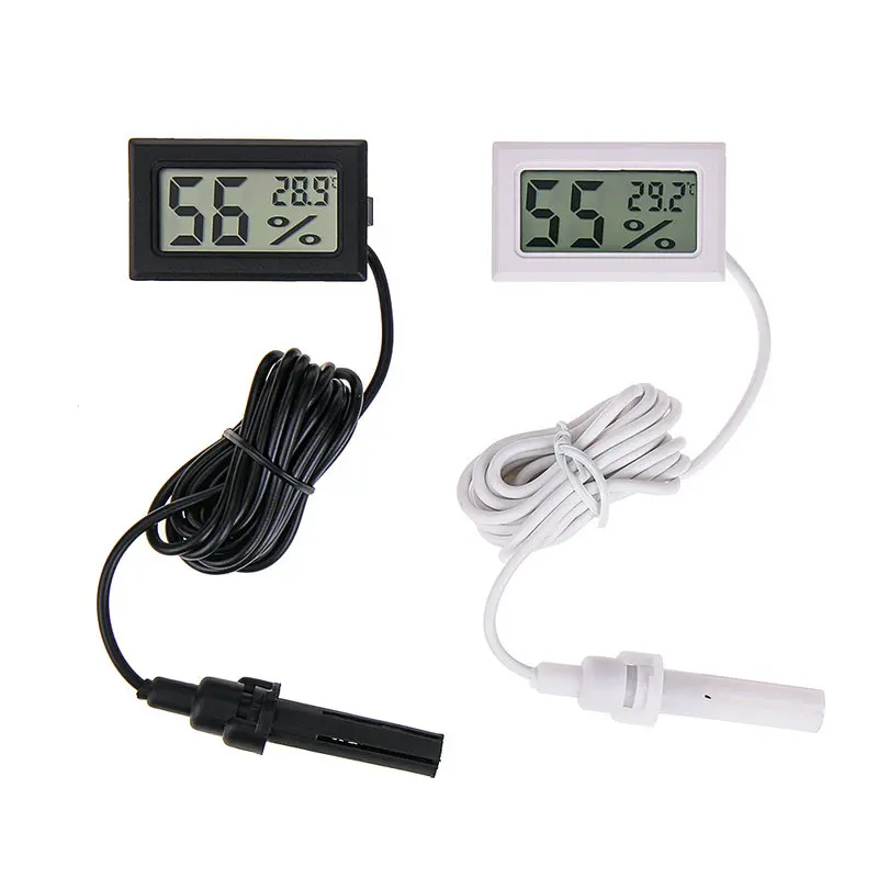 Thermometer Hygrometer Digital Thermometer Mini LCD Digital Thermometer Hygrometer Gauge Tester Probe Incubator Aquarium Temperature Humidity Meter Sensor